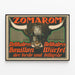 Vintage-Poster Zomarom Bouillon Zartheit — gerahmtes Bild an der Wand