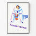Dekoratives Poster Neurasthenie - Illustration Melancholischer Pierrot