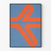 Abstraktes Design-Poster Sven Lukin Blau und Orange
