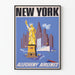 Vintage-Poster New York Allegheny Airlines - Wanddekoration