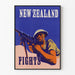 Vintage-Poster für Dekoration Neuseeland Kämpfe Militär