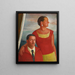 Selbstporträt mit Jeannette - Ángel Zárraga — gerahmtes Bild an der Wand