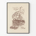Vintage-Poster des Segelschiffs 'Speranza' mit Neujahrsbotschaft