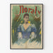 Vintage-Poster Noraly Porträt Elegante Frau im blauen Kleid