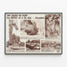 Vintage-Militärposter 'Not Behind the Plow' – Historische Wanddekoration — gerahmtes Bild an der Wand