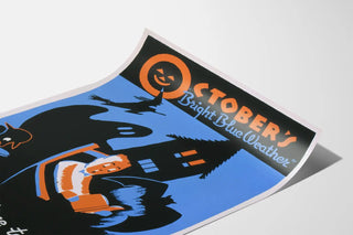 Vintage-Halloween-Poster Oktober - Wanddekoration Lesung