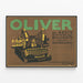 Vintage-Poster Schreibmaschine OLIVER — gerahmtes Bild an der Wand