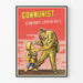 Vintage-Poster gegen kommunistische Propaganda