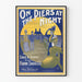Vintage-Poster Auf den Pieren bei Nacht - Retro-Wanddekoration