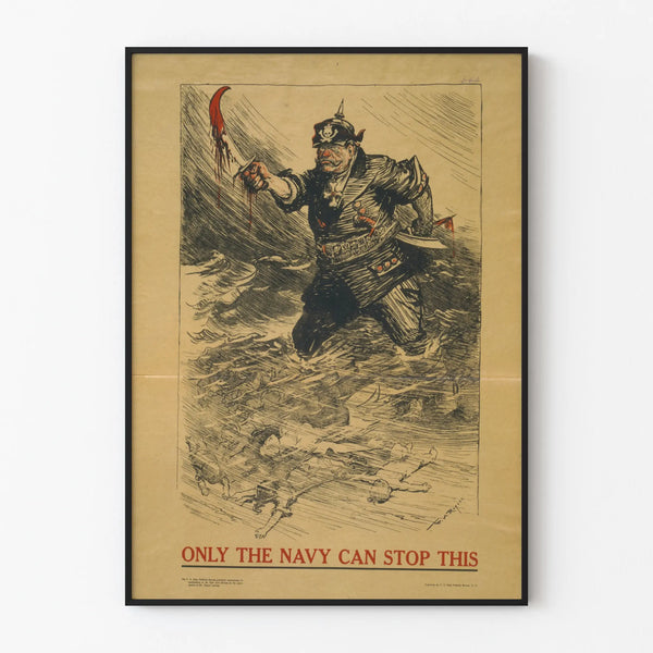 Vintage-Poster amerikanische Marinepropaganda