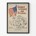 Vintage-Poster „Vorwärts zum Sieg und zur Freiheit“ mit Soldaten und amerikanischer Flagge