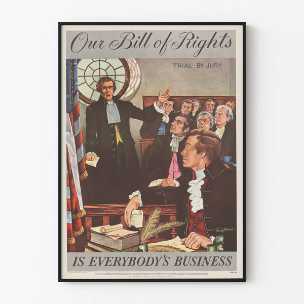 Wanddekoration Poster Unserer Bill of Rights - Historische Gerichts Szene