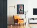 Vintage-Poster Unser Flagge Ist Da mit amerikanischer Flagge
