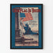 Vintage-Poster Unser Flagge Ist Da mit amerikanischer Flagge