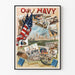 Vintage Marine Poster Amerikanische Our Navy Dekoratives
