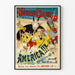 Vintage-Poster Nouveau Cirque Amerika - Retro-Wanddekoration