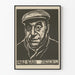 Porträtposter Pablo Neruda – Vintage-Wanddekoration