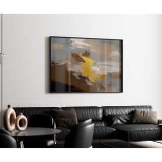Abstrakte Tafel – Goldener Schwarm