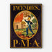 Vintage-Poster Incendies P.M.A. für Wanddekoration