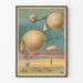 Vintage-Poster für Fallschirmspringen und Heißluftballons