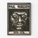 Poster Porträt Linolschnitt Paul Robeson 1898-1976