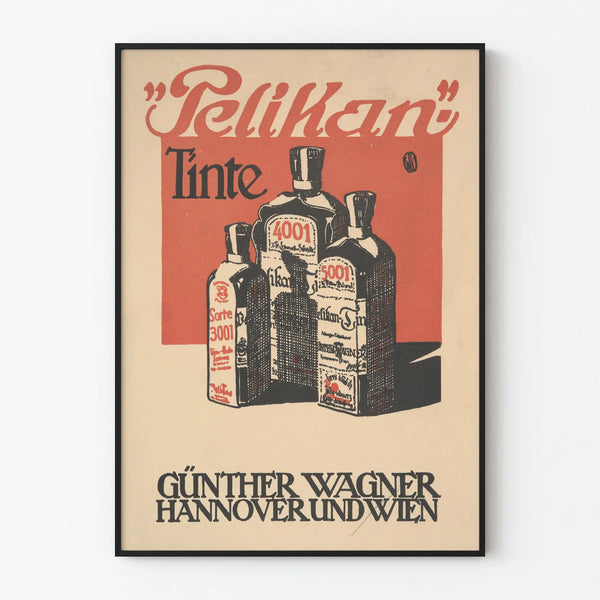 Vintage-Poster Pelikan Tinte - Retro-Wanddekoration mit Pelikan-Tinte
