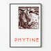 Vintage-Poster PHYTINE Frau Gartenarbeit Wanddekoration
