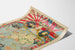 Antikes allegorisches Weltkarte-Poster Japan-UK-Seebund