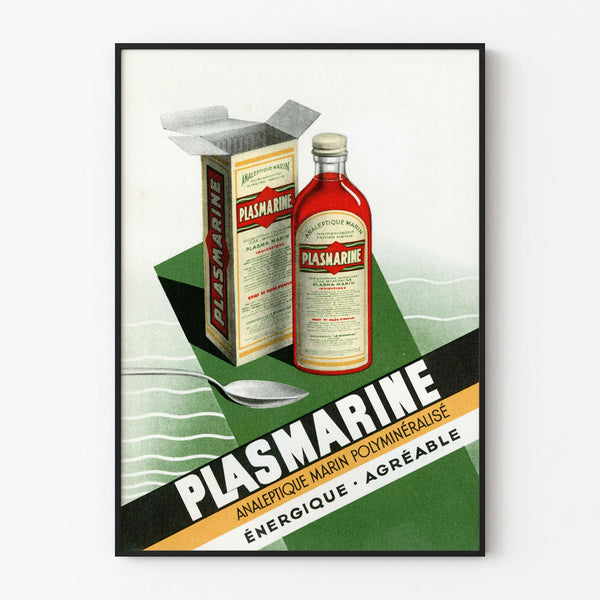 Vintage-Poster Plasmarine, Retro-Medizinische Wanddekoration
