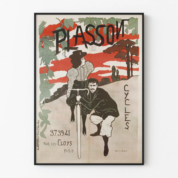 Vintage-Poster Plasson Cycles für Wanddekoration