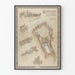 Poster Alte Karte von Oud-Holland für Wanddekoration im Vintage-Stil
