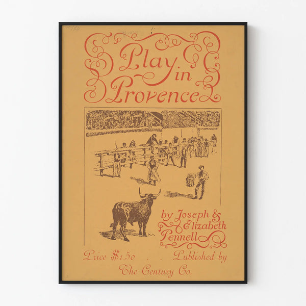 Vintage-Poster Play in Provence - Künstlerische Wanddekoration
