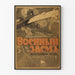 Vintage-Propagandaposter mit Flugzeug und russischem Text