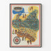 Vintage-Poster der traditionellen Polen-Illustriertenkarte