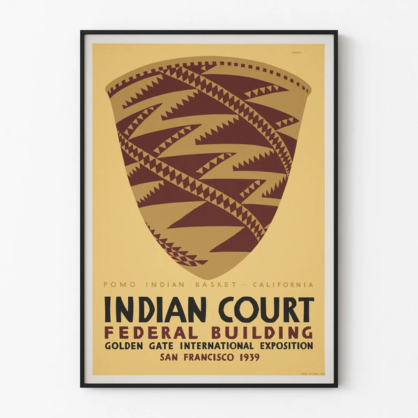 Vintage-Poster Korb Indien Pomo - Internationale Ausstellung San Francisco 1939