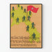 Vintage-Militärposter mit Soldaten und roter Fahne