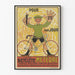 Vintage-Werbeplakat Fahrrad Meteore