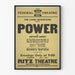 Vintage-Theater-Poster Power Arthur Arent - Retro-Wanddekoration