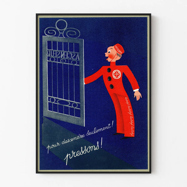 Vintage-Werbeplakat Lactobyl rot und blau