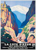 Poster Côte d’Azur und ihre Berge Vintage