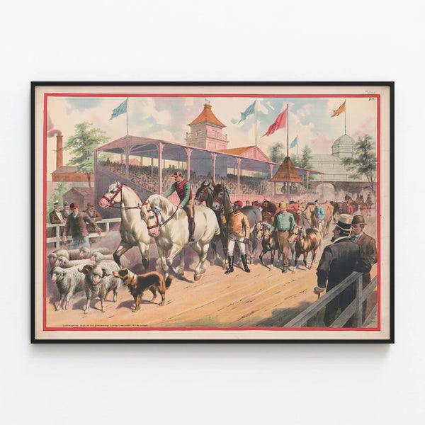 procession-of-horses-sheep-and-cows-on-a-race-track
