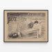 Altes Poster Gala-Abend Vater von Strindberg - Vintage-Wanddekoration — gerahmtes Bild an der Wand