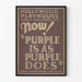 Vintage-Poster Purple ist, wie Purple ist, Hollywood Playhouse