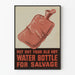 Vintage-Rückgewinnungs-Poster alte Wärmflasche