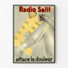 Vintage-Poster Radio Salil – Retro-Wanddekoration für Medikamente