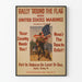 Vintage-Poster der Vereinigten Staaten Marines - Patriotische Wanddekoration
