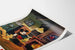 Wanddekoration Poster Mickey Mouse beim Lesen am Kamin