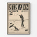 Vintage-Jagdposter im Oktober mit Jäger und Hund