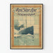 Vintage-Poster der Red Star Line Antwerpen-New York mit dekorativen Fliesen