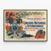 Originalposter Ausstellung der Weltausstellung 1900 Feuerwehrwettbewerb — gerahmtes Bild an der Wand